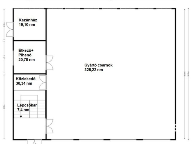Közel 1000 nm-s ipari csarnok Nagykanizsán