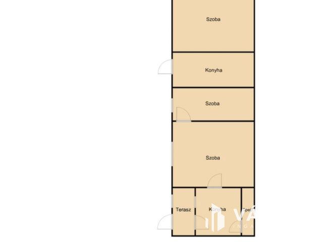 Vasvár központban,csendes helyen,2és fél szobás cs.ház eladó