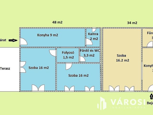 Két különálló ház egy telken