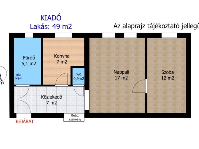 Azonnal költözhető lakás kiadó Győr Gyárvárosban