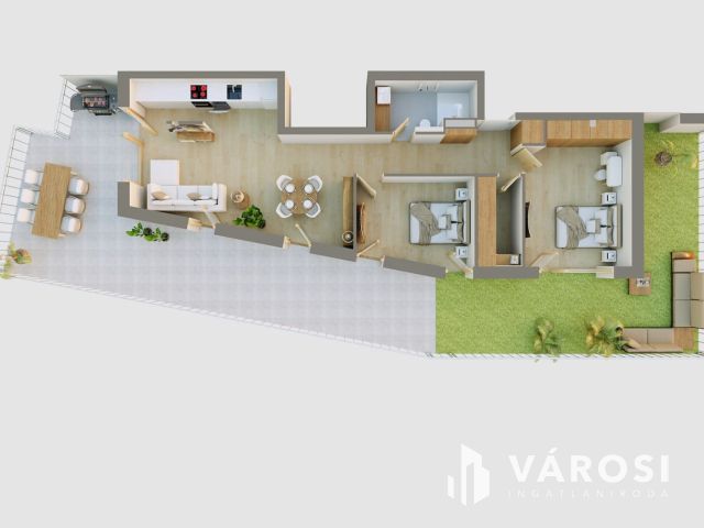 Tetőteraszos álomlakás a Postakertben