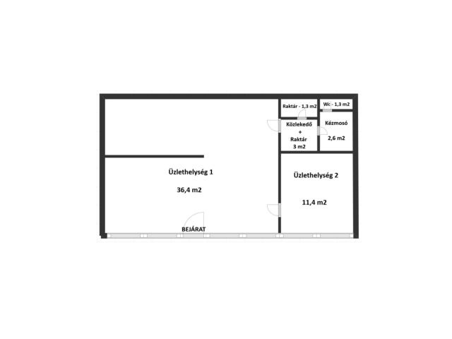 Utcafrontos üzlethelyiség kiadó