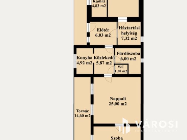 Jó állapotú, belvárosi polgári ház két lakrésszel