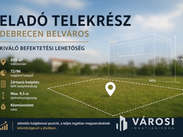 Belvárosi fejlesztési telek - kiváló befektetés!