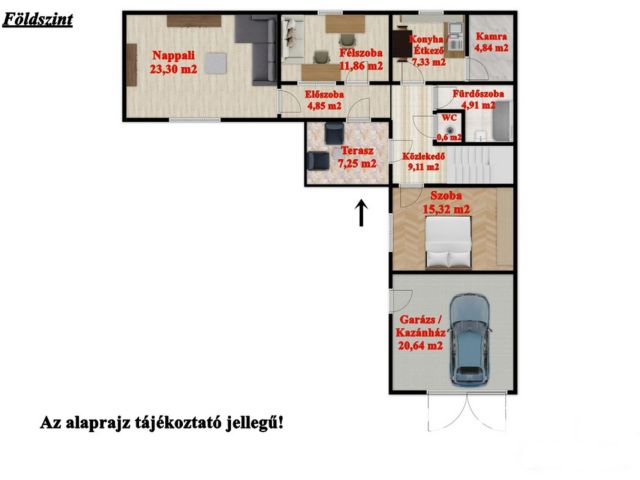 Kétszintes családi ház az Élővíz-csatorna közelében